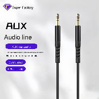 Aluminum Alloy AUX for Bluetooth Car Speaker Phone Extension Male-to-Male 3.5mm Connector Twisted Pa