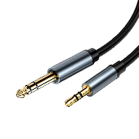 Aluminum Alloy AUX for Bluetooth Car Speaker Phone Extension Male-to-Male 3.5mm Connector Twisted Pa