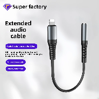 Cross-Border Exclusive 3.5mm Aluminum Alloy Audio Extension Cable New Condition Aux Headphone Male t