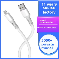 Factory Customized OD5.0 for Huawei Xiaomi Mobile Data Cable 3A Fast Charging Liquid Silicone Antifr