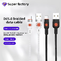 Super Fast Charging Data Cable for Huawei for Apple for Xiaomi Mobile Phones Extended Braided DD5.0 