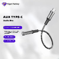 Type-C to 3.5mm Audio Adapter Mobile Phone Data Cable Converter for Music Listening