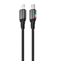 RGB Luminous Nylon Braided Fast Charging Side Lighting Seven-Color Type C Data Cable USB Compatible
