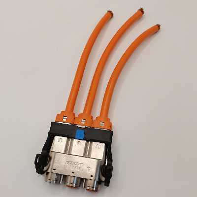 New Energy Inverter Battery Connectors 3P 120A Rated Copper Contacts EV Conversions with Straight An