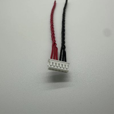 Customized 6P Single Head Terminal Tin-Plated PVC Insulated Harness Cable Red & Black Automobile