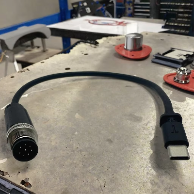 M12 8-Pin Male Connector to Type-C Harness 300mm Copper Wire Connection High Quality Connectors for 