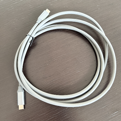 60W Type C-C Fast Charging and Data Transfer Cable 1M Length with PVC Jacket Silicone and Metal Mate