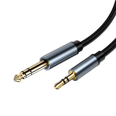 Aluminum Alloy AUX for Bluetooth Car Speaker Phone Extension Male-to-Male 3.5mm Connector Twisted Pa
