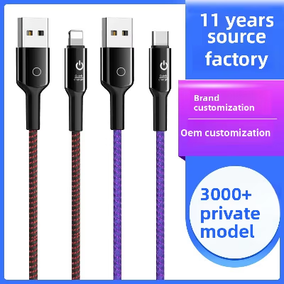Custom 30W Gold-Plated Type-C Data Cable Transparent PD Fast Charging for Apple Devices Compatible 3