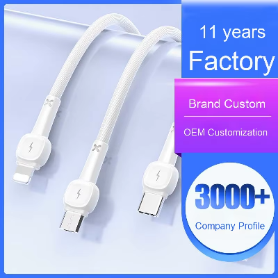 Factory Customized Macaron Type-C Fast Charging Data Cable for Android & for Apple Mobile Phones