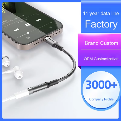 New Condition 3.5 Aux Audio Cable for Car Speakers Type-C Output Car Play Headphone Adapter with OTP