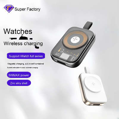 Wireless Portable Magnetic for Apple Watch Charger Safe for All IWatch Series 9V_2A Input 1A Output 