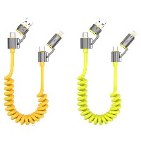 ST312 Zinc alloy 4-in-1 data cable 60W Type-C to Type-C＋30W Type-C to Lightning
