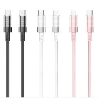 ST274 Silicone Transparent data cable 60W Type-C to Type-C /30W Type-C to Lightning