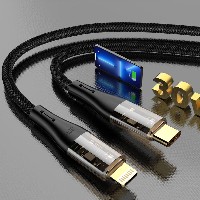 ST181 Fully transparent and non luminous cable 60W Type-C to Type-C /30W Type-C to Lightning