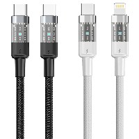 ST221 Transparent data cable 60W Type-C to Type-C /30W Type-C to Lightning