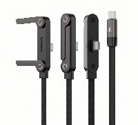 ST-NW-02 240W Fast Charging Cable with Phone Stand 90° Elbow 360° Rotation Multi - Angle