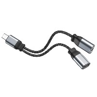 ST-YP-22 Type-C Audio & Charging 2-in-1 Adapter (Braided Version)
