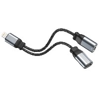 ST-YP-24 Lightning Audio & Charging 2-in-1 Adapter (Braided Edition)