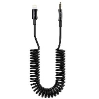 ST-YP-101 Lightning to 3.5mm High-Elasticity Audio Cable (Zinc Alloy Spring Cable Edition)