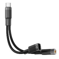 ST-YP-103 Type-C Audio & Charging 2-in-1 Cable (Braided Short Version)