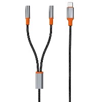 ST-YP-31 L1 type L-dual 3.5mm audio TYPE-C audio head to 3.5mm charging+3.5mm audio socket