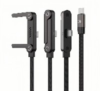 2026 NEW 240W Fast Charging Cable with Phone Stand Nylon Braided Cable USB C Type C Data Cable PD3.1