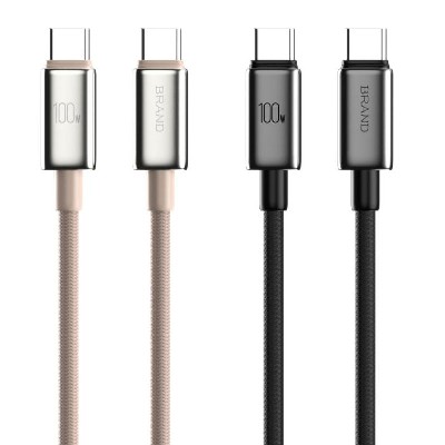 ST451 USB fast charging data cable zinc alloy connector 60W Type-C to Type-C /30W Type-C to Lightnin