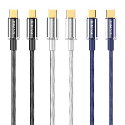 ST232 Transparent aluminum shell data cable 60W Type-C to Type-C /30W Type-C to Lightning