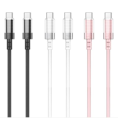 ST274 Silicone Transparent data cable 60W Type-C to Type-C /30W Type-C to Lightning