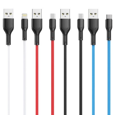ST38 U-shaped silicone data cable 60W Type-C to Type-C /30W Type-C to Lightning