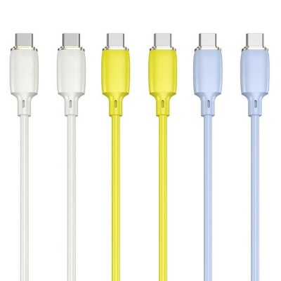 ST298 Silicone Fast charging data cable USB-LIGHTNING/MICRO/TYPE-C 60W Type-C to Type-C /30W Type-C 