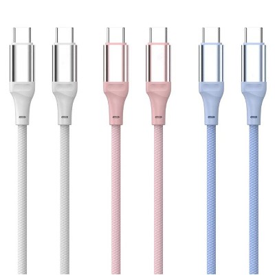 ST189 Dual-Color Braided Integrated PD Fast Charging Data Cable 60W Type-C to Type-C /30W Type-C to 