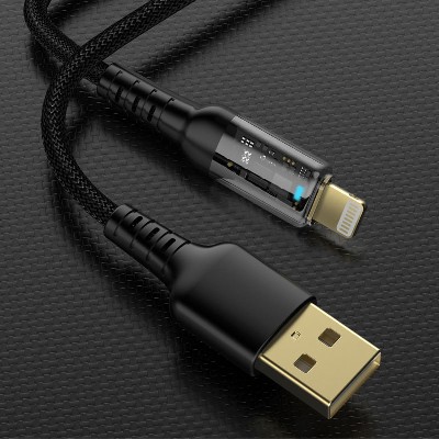 ST178 Fully transparent luminous data cable 60W Type-C to Type-C /30W Type-C to Lightning