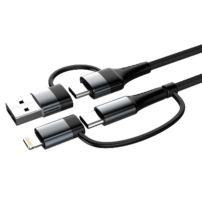 ST100 Four in one data cable 60W Type-C to Type-C+30W Type-C to Lightning