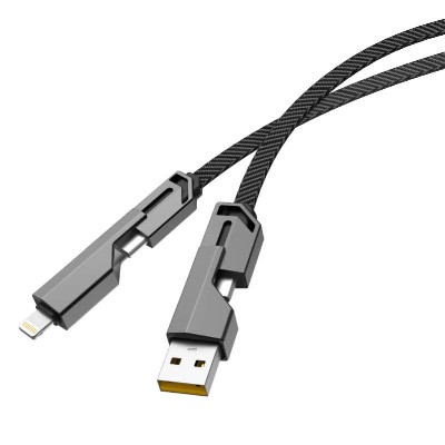 ST250 Four in one zinc alloy data cable 60W Type-C to Type-C+30W Type-C to Lightning