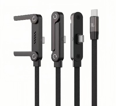 ST-NW-02 240W Fast Charging Cable with Phone Stand 90° Elbow 360° Rotation Multi - Angle