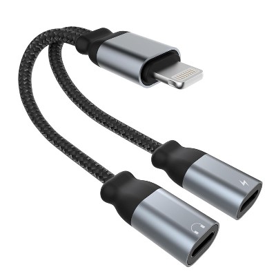 ST-YP-23 Dual-Port Lightning Audio & Charging Cable (Braided Edition)