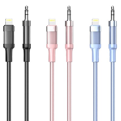 ST-YP-102 Transparent Braided Lightning to 3.5mm Audio Cable (Multicolor Fashion Edition)