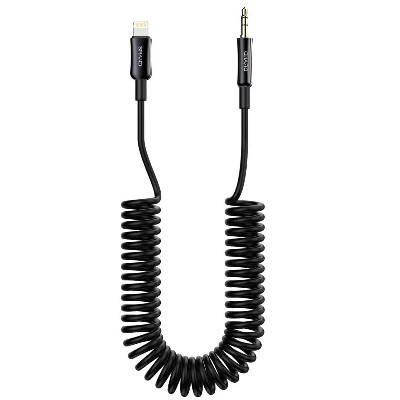ST-YP-101 Lightning to 3.5mm High-Elasticity Audio Cable (Zinc Alloy Spring Cable Edition)